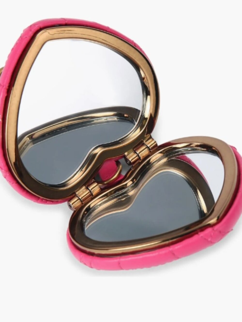 Kurt Geiger Kensington Heart Mirror Bag Charm (Pink) - Picture 3 of 4